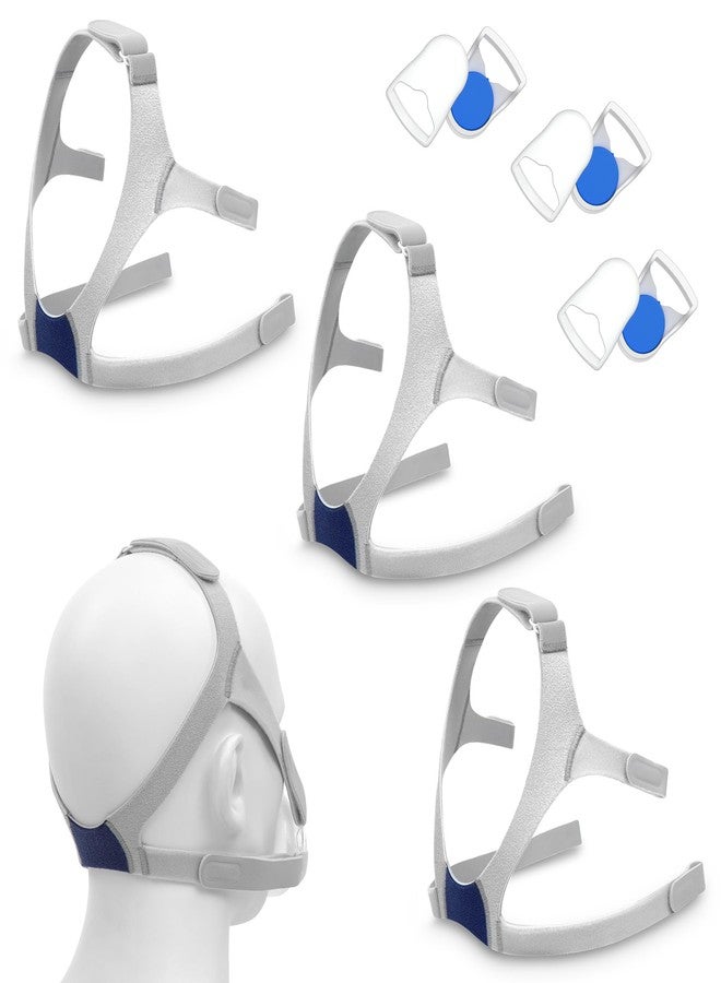Medihealer 3Packs CPAP Headgear for Airfit F30 with 3 Pair Clips, CPAP Headgear Compatible with Airfit F30, Comfort Headgear Strap Cover, Great Value Kit Supplies by Medihealer - Image 1